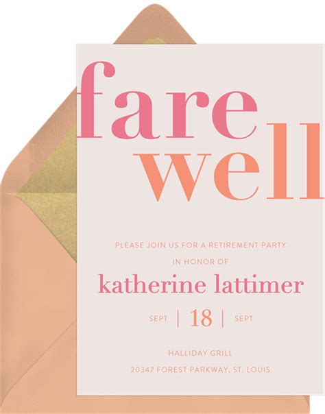 Farewell Party Invitation Wording For Coworker