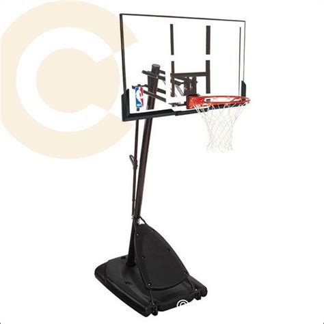 SPALDING GOLD PORTABLE GOAL Spalding Gold acrylic portable basketball ...