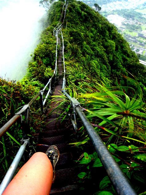 The Haiku Stairs, also known as the Stairway to Heaven, has one of the most breathtaking views ...