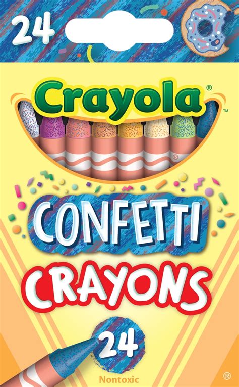 Crayola Confetti Crayons, Multi Color Crayons, Kids Coloring Supplies ...