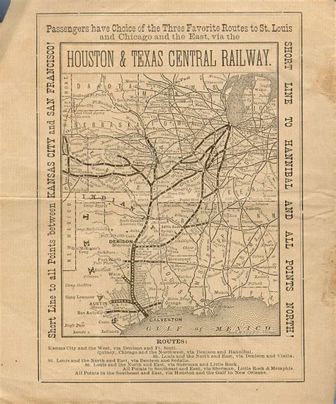 Votes for Women! - Houston and Texas Central Railway Schedule - Back ...