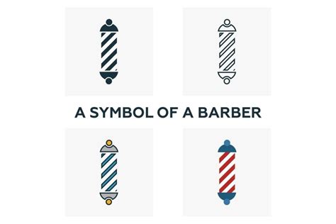 Barber Symbol icon set