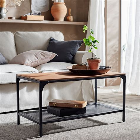 FJÄLLBO Coffee table, black, 35 3/8x18 1/8" - IKEA