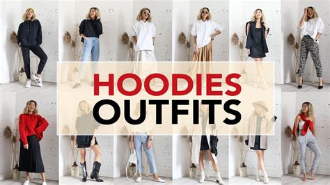 HOODIES: Outfit Ideas + How To Style (18 Outfits) - YouTube