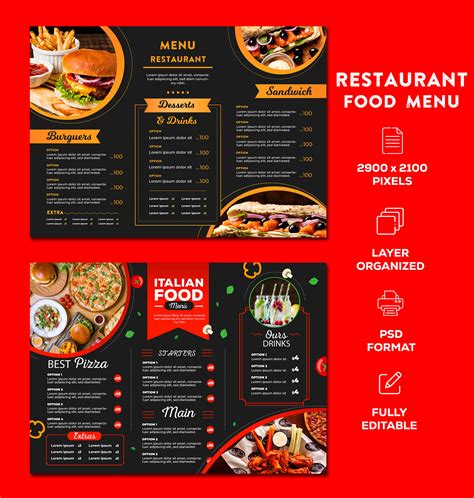 Restaurant Menu Card Design :: Behance