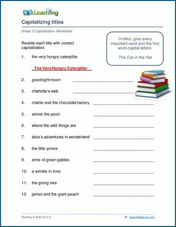 Grade 3 Capitalization Worksheets | K5 Learning