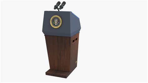 presidential podium seal 3d x