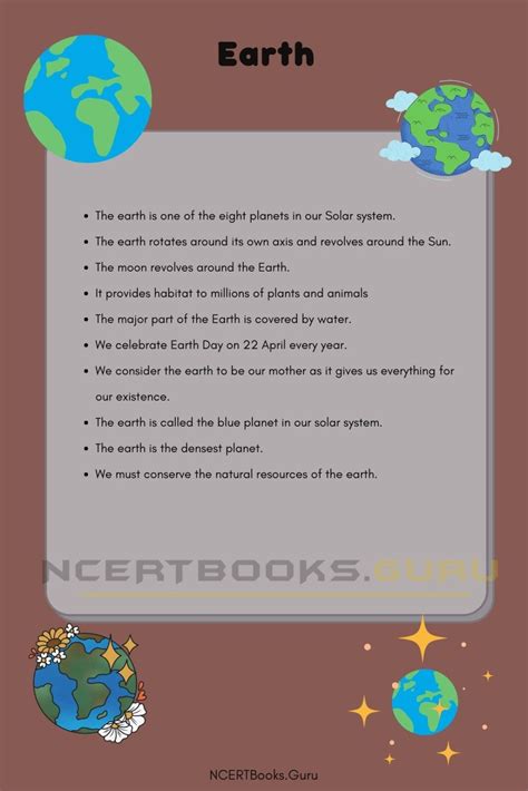 10 Lines on Earth for Students and Children in English - NCERT Books