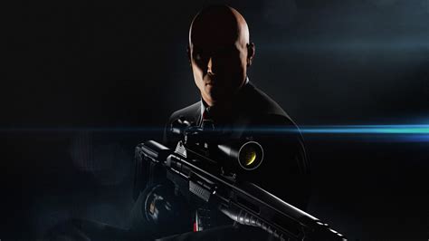 4K, Hitman, video games, shadow, Agent 47, Codename 47, sniper rifle ...