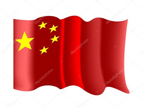 wapperende vlag van china — Stockvector © vician #6432758