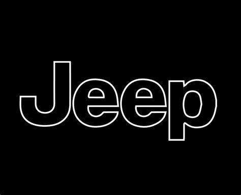 Jeep Brand Logo Car Symbol Name White Design Usa Automobile Vector ...