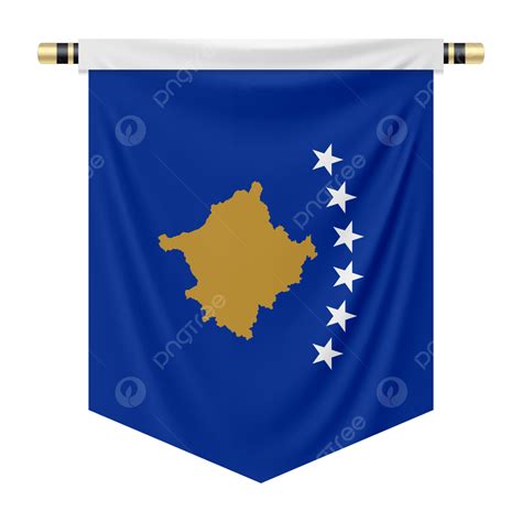 Pennant With The National Flag Of Kosovo, National Flag, Kosovo Flag ...