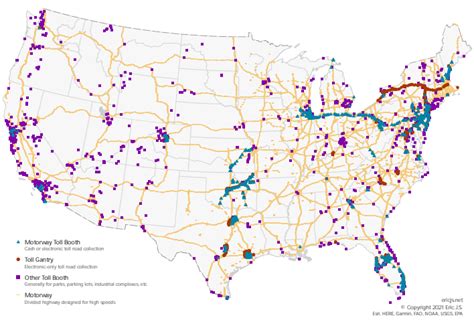 Map Of Toll Roads In Usa - Winna Kamillah