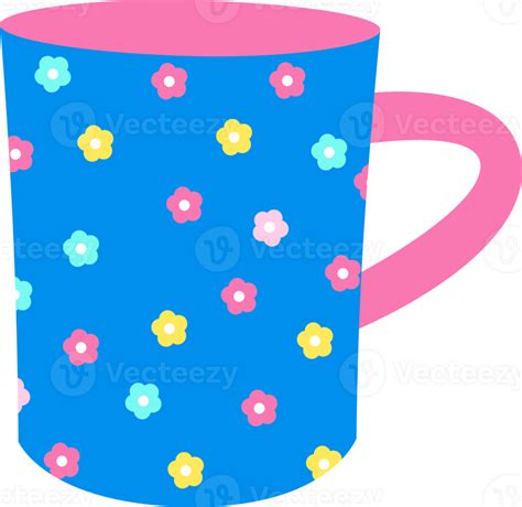 Cute Aesthetic Flower Mug 36392552 PNG