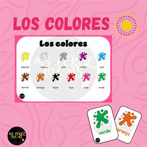 Los colores (colors) - Flashcards + Poster | Teaching Resources