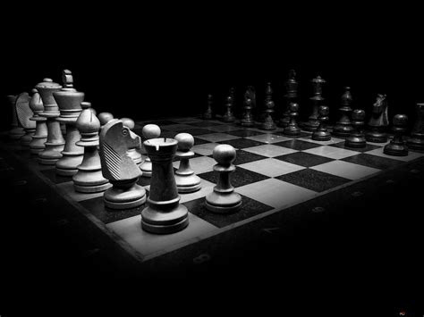 black and white chess board 4K wallpaper download