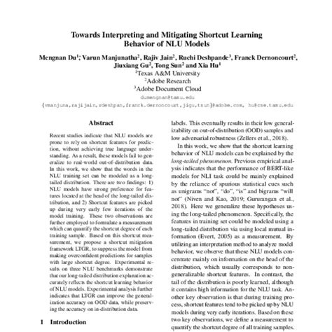 Towards Interpreting and Mitigating Shortcut Learning Behavior of NLU ...