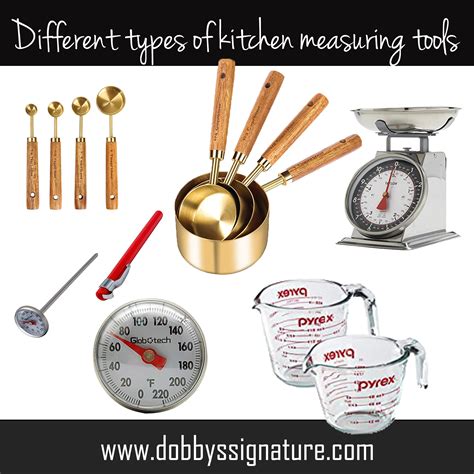 Different types of kitchen measuring tools – Dobby's Signature