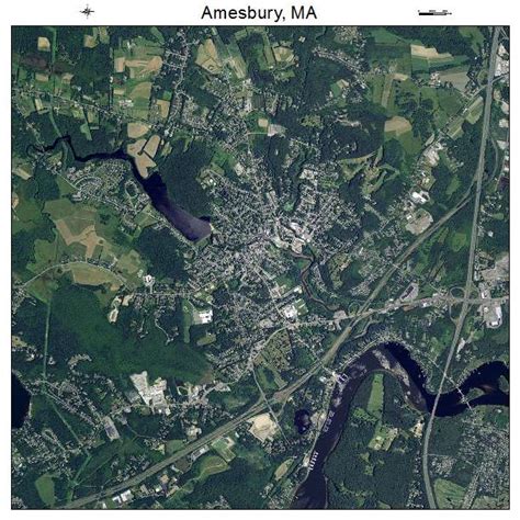 Aerial Photography Map of Amesbury, MA Massachusetts