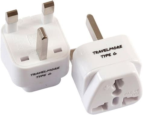 2 Pack UK Travel Adapter Type G Plug - Works Electrical Outlets in United Kingdom, Hong Kong ...