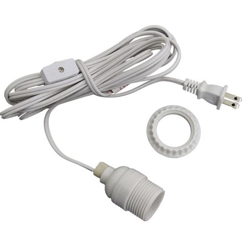 E26/E27 light bulb base sockets with cord and plug UK