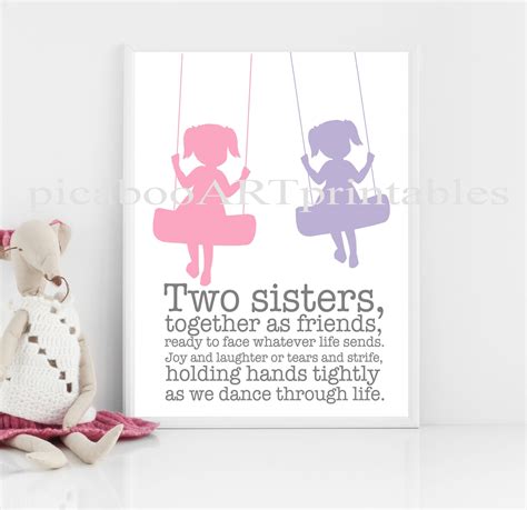 Big Sister Little Sister Art Sisters Wall Art Sisters - Etsy Australia