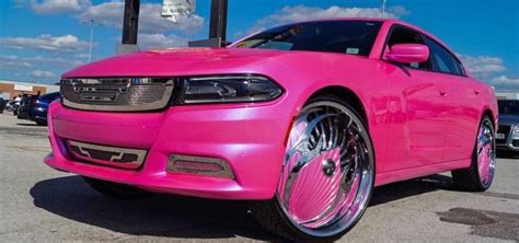 Ace-1: Outrageous Pink 2017 Charger on 26's Floaters Grill Done by GRILL DZIGNS