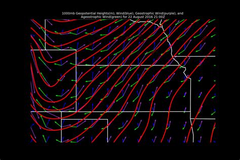 Geostrophic and Ageostrophic Wind — Unidata Python Gallery