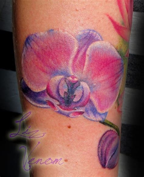 Purple orchid tattoo, Orchid tattoo, Tattoos