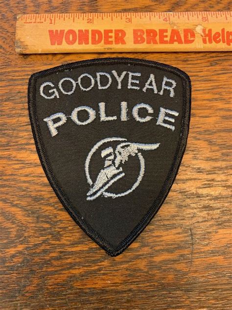 Goodyear BLACK Police Patch WINGED SHOE FULL EMBROIDERY | #2023042542