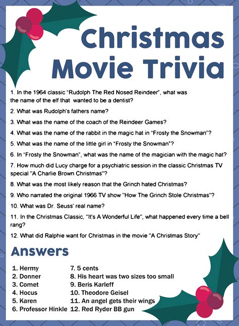 Christmas Vacation Movie Trivia - 10 Free PDF Printables | Printablee