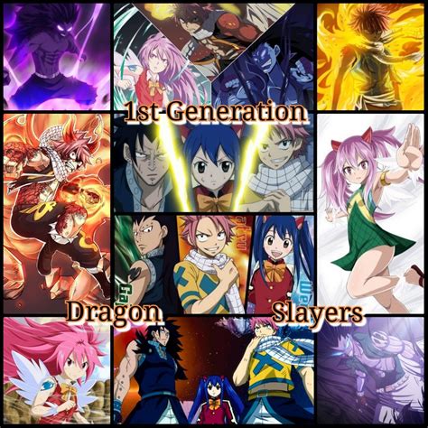 The First Generation Dragon Slayers of Fairy Tail! Natsu, Gajeel, and ...