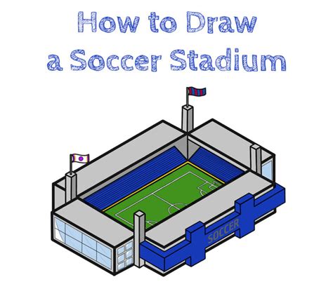 How To Draw A Football Stadium Step By Step Soccer Stadium Drawing | The Best Porn Website