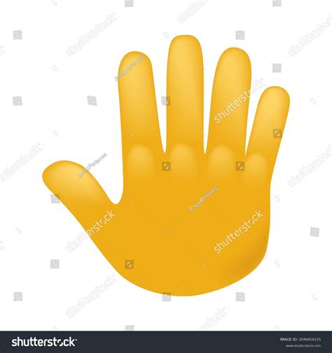 Raised Back Hand Emoji Icon Illustration Stock Vector (Royalty Free ...