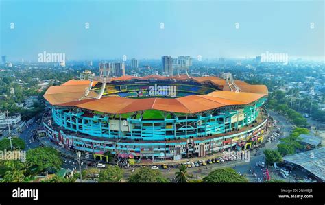 jawaharlal nehru stadium kochi drone view Stock Photo - Alamy