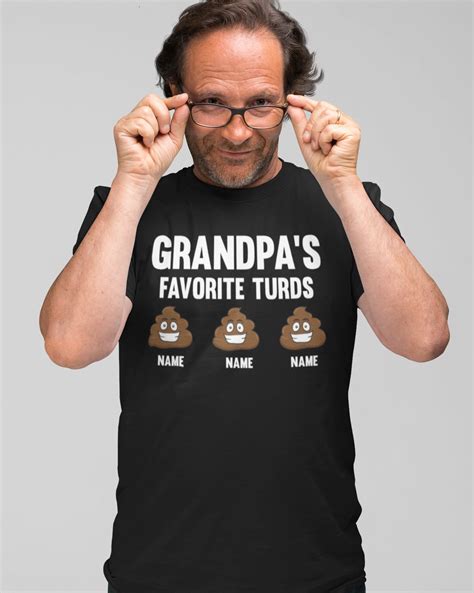 Funny Grandpa Shirt Grandpa's Favorite Turds Funny - Etsy