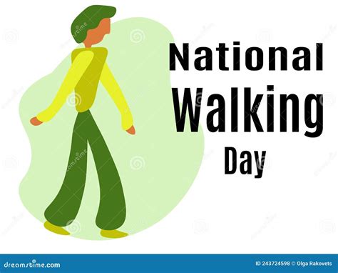 National Walking Day, Idea for a Horizontal Poster, Banner, Flyer or Postcard Stock Vector ...