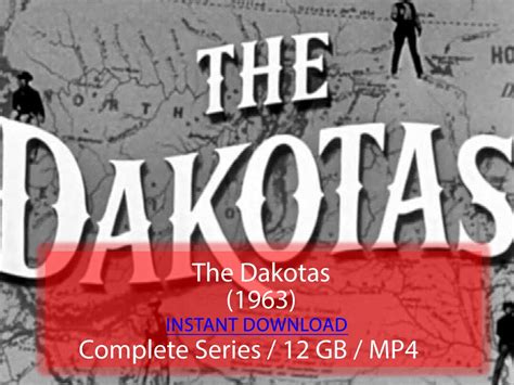 The Dakotas 1963 Complete TV Western Series Digital - Etsy