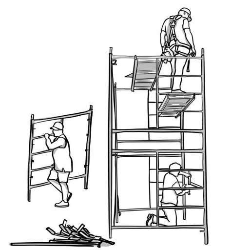 Drawing Of A Scaffolding Illustrations, Royalty-Free Vector Graphics & Clip Art - iStock