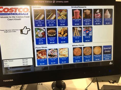 Online Menu of Costco Food Court Restaurant, Mountain View, California, 94043 - Zmenu