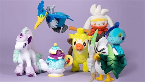 New Galar region and Pokémon Mystery Dungeon: Rescue Team DX plush at the Pokémon Center ...