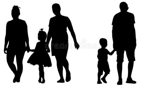 Adult And Child Holding Hands Silhouette