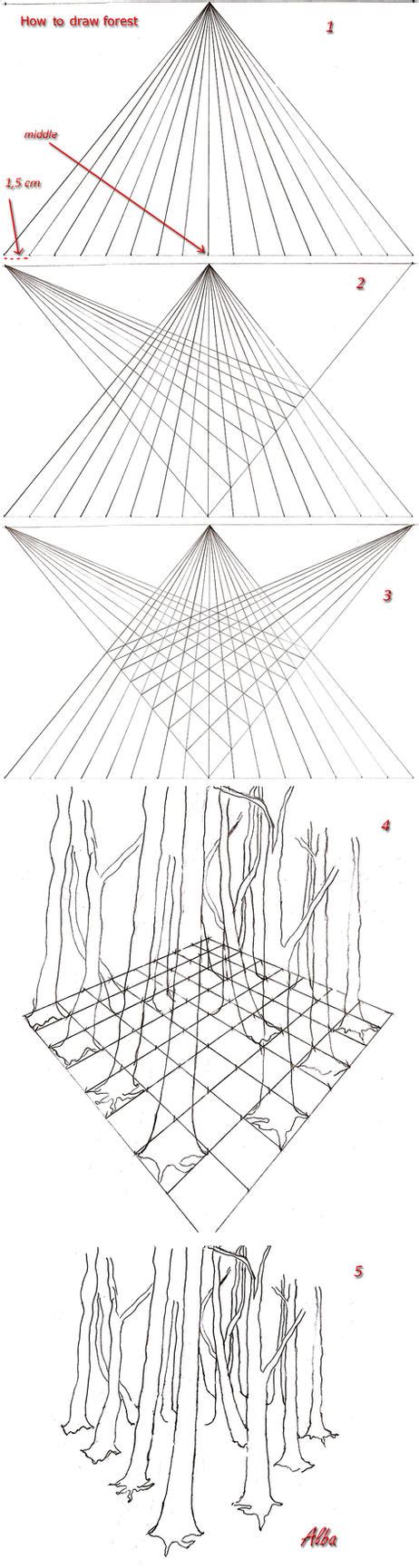 How to draw forest in perspective by lamorghana on DeviantArt