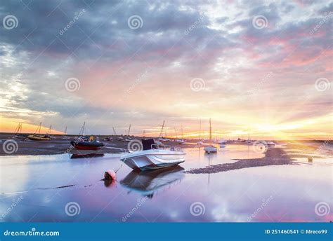 Brancaster Staithe Boat Harbour at Sunrise in Norfolk Stock Image - Image of scenic, staithe ...