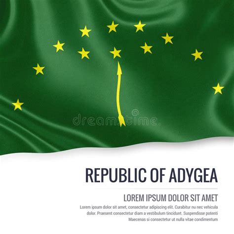 Republic Of Adygea Map Isolated On White Background. Russia Oblast Map ...