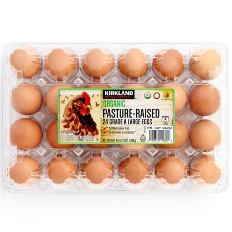 Kirkland Signature Organic Pasture Raised USDA Grade A Eggs, 24 ct (24 ...