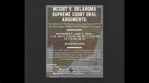 McGirt v. Oklahoma Supreme Court Oral Arguments: An Analysis of the ...