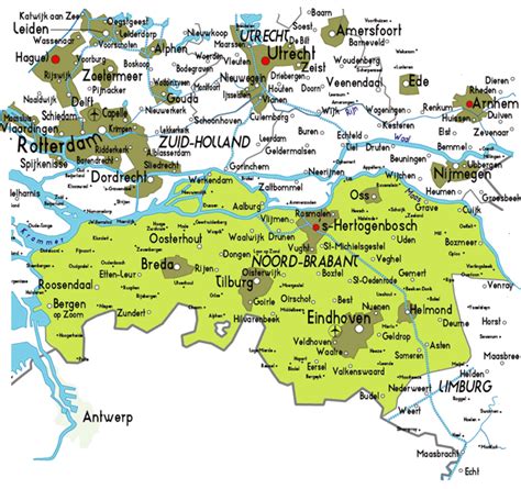 Map of Netherlands Political Regional Province