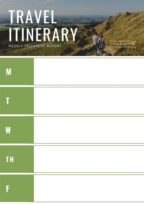 Free and customizable itinerary planner templates | Canva