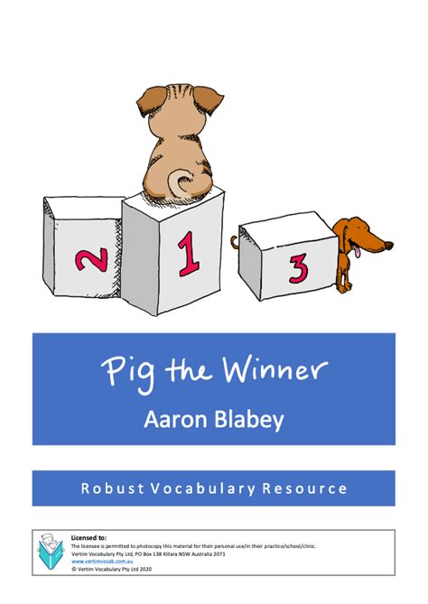 Pig the Winner - VertimVocab